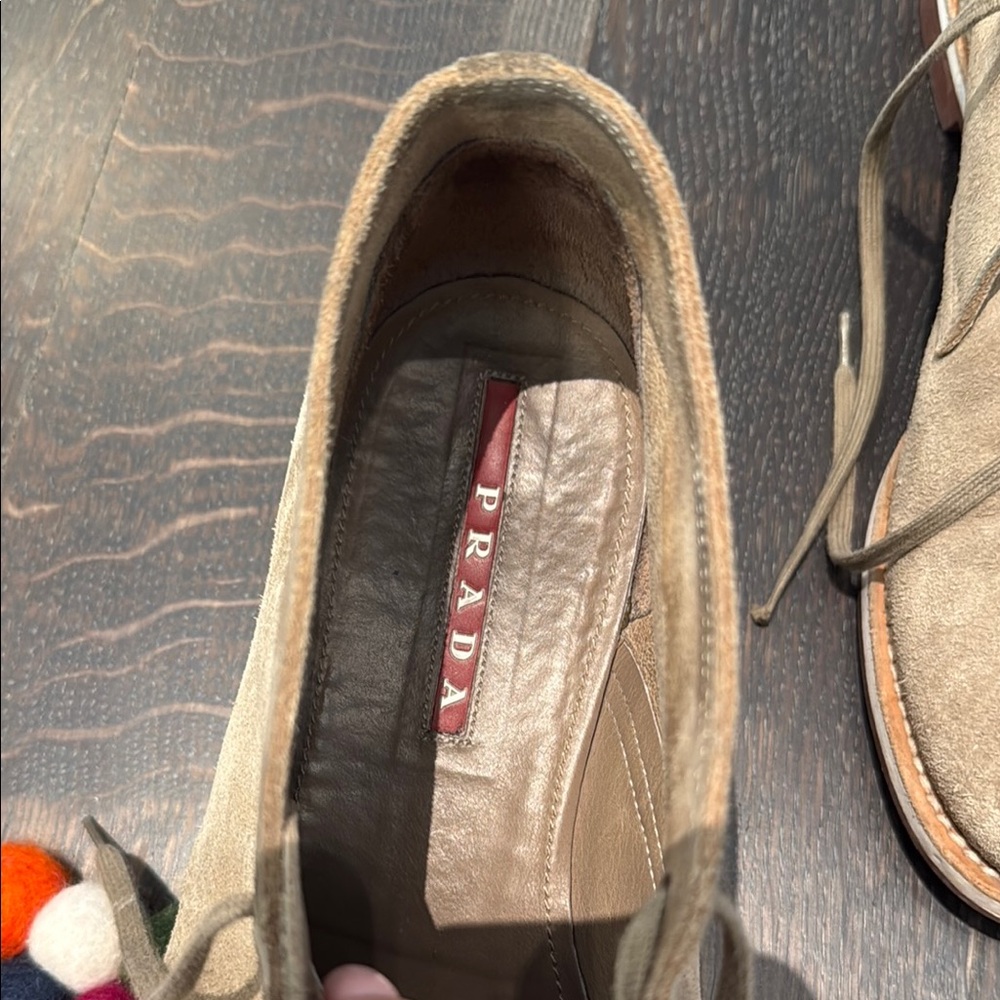 Tan Suede Chukka Boots with Rubber Sole - Picture 4 of 14